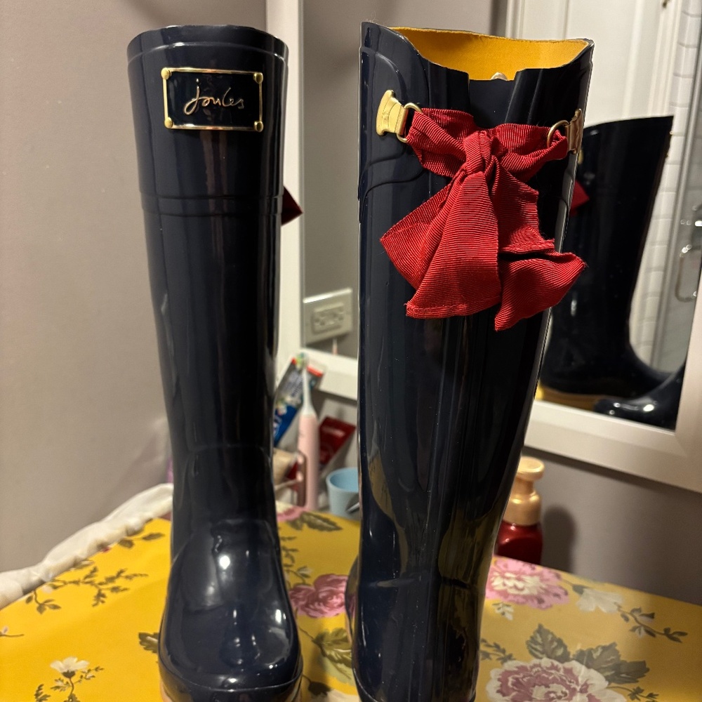 Joules Evedon Tall Navy Rainboot - US Size 8